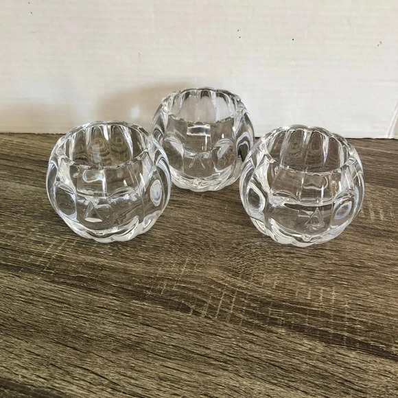 Vtg Glass Jack O’Lantern  Candle Holders - Picture 5 of 9